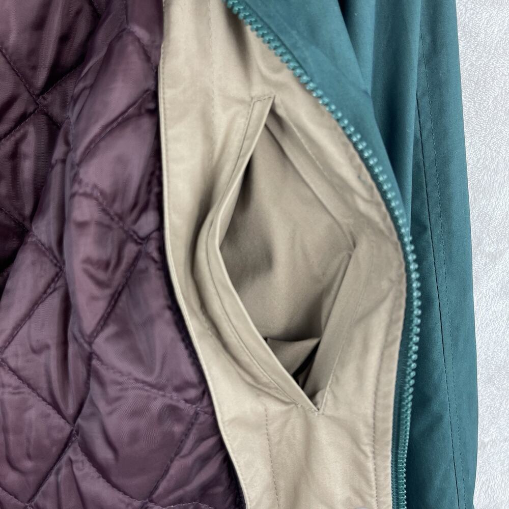 Vintage London Fog Men's Large Green Quilted Chore Jacket 90s Utility Gorpcore - Picture 10 of 16